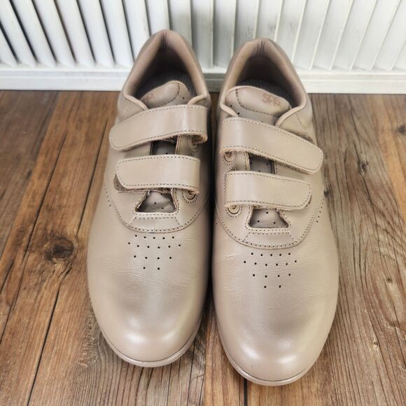 SAS Me Too Womens Sz 10 M Mocha Tan Leather Dual Strap Comfort Walking Shoes - Picture 8 of 9